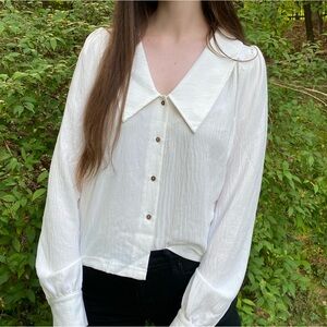 4/$10 large collar blouse